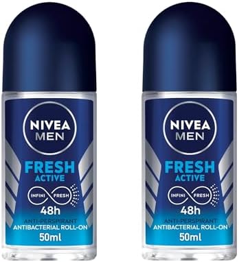 MEN Antiperspirant Roll-on for Men, Fresh Active Fresh Scent, 2x50ml