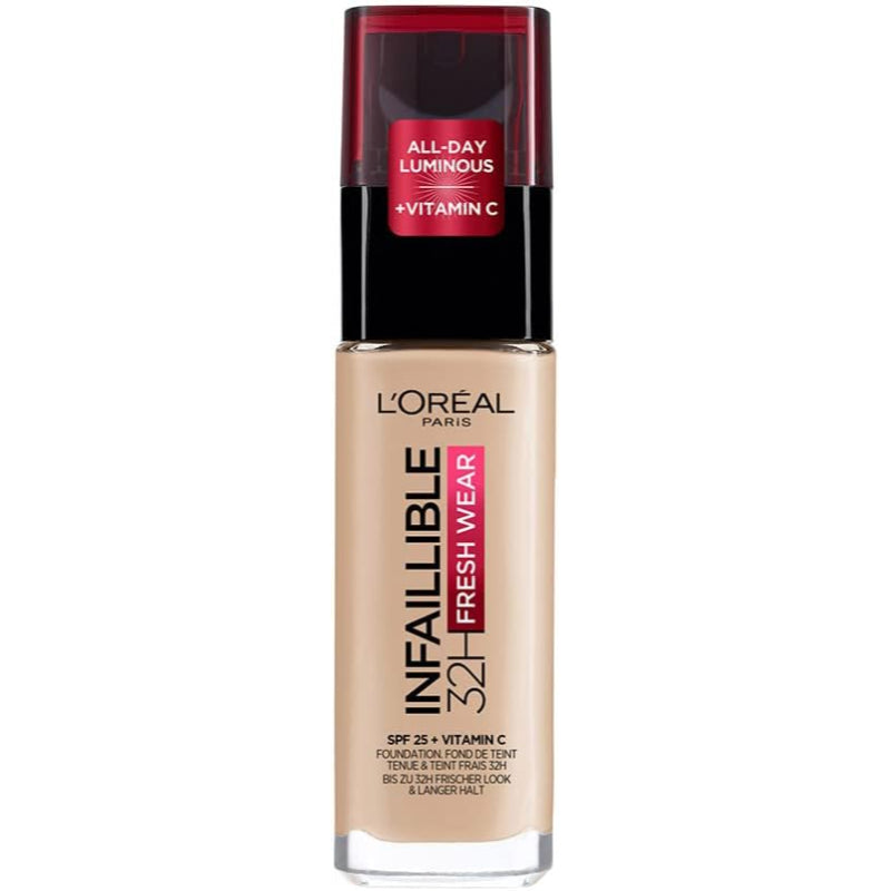 L'Oréal Paris Infallible 32 hr Fresh Wear Foundation with Vitamin C + Spf 25, 130 Cool Undertone, 30 ml