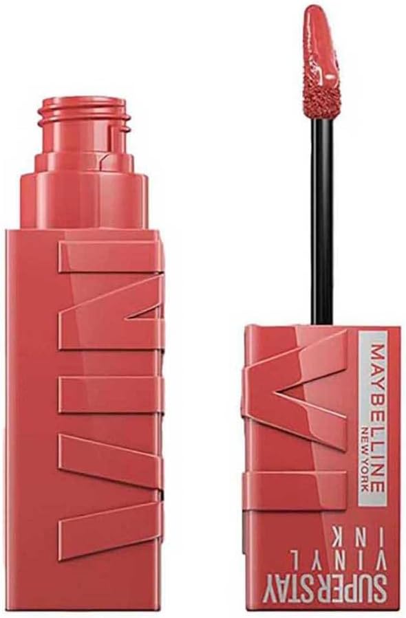 Maybelline New York Super Stay Vinyl Ink Longwear Transfer Proof Gloss Lipstick, 15 PEACHY