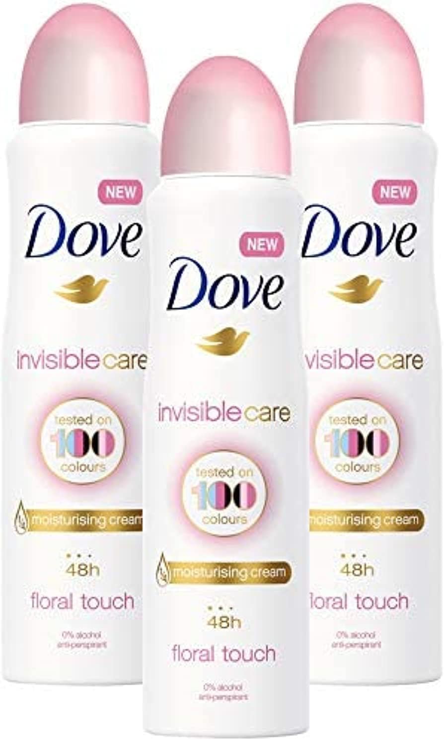 Dove Invisible Care Body Spray, Floral Touch - 250ml / 8.45fl oz (Pack of 3)