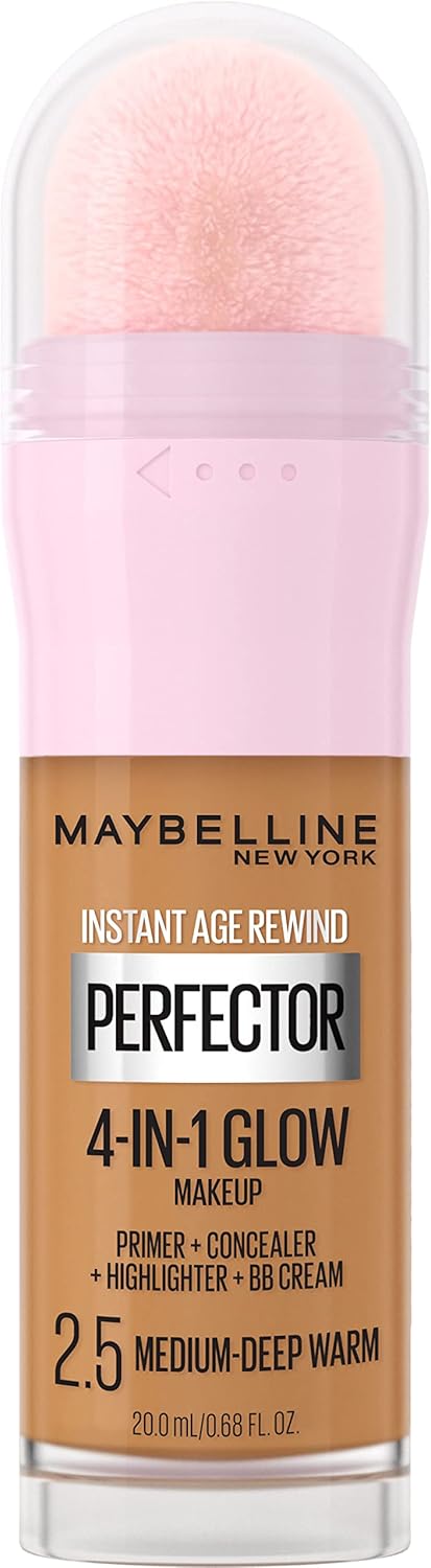 Maybelline New York Instant Age Rewind Instant Perfector 4 In 1 Glow Makeup, Medium/Deep Warm
