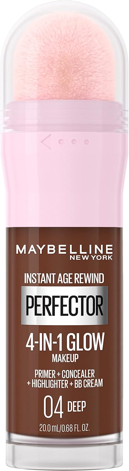 Maybelline New York Instant Age Rewind Instant Perfector 4 In 1 Glow Makeup Primer, Deep, 0.68 fl oz
