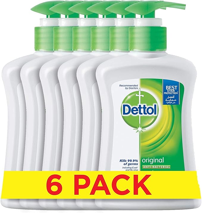 Dettol Hand Wash - Pack of 6 Pcs (6 x 200ml)