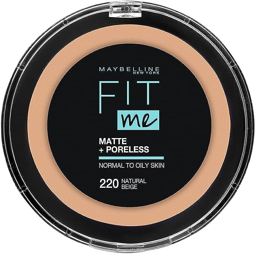 New York Fit Me Matte and Poreless Powder, 220 Natural Beige, 12 gm