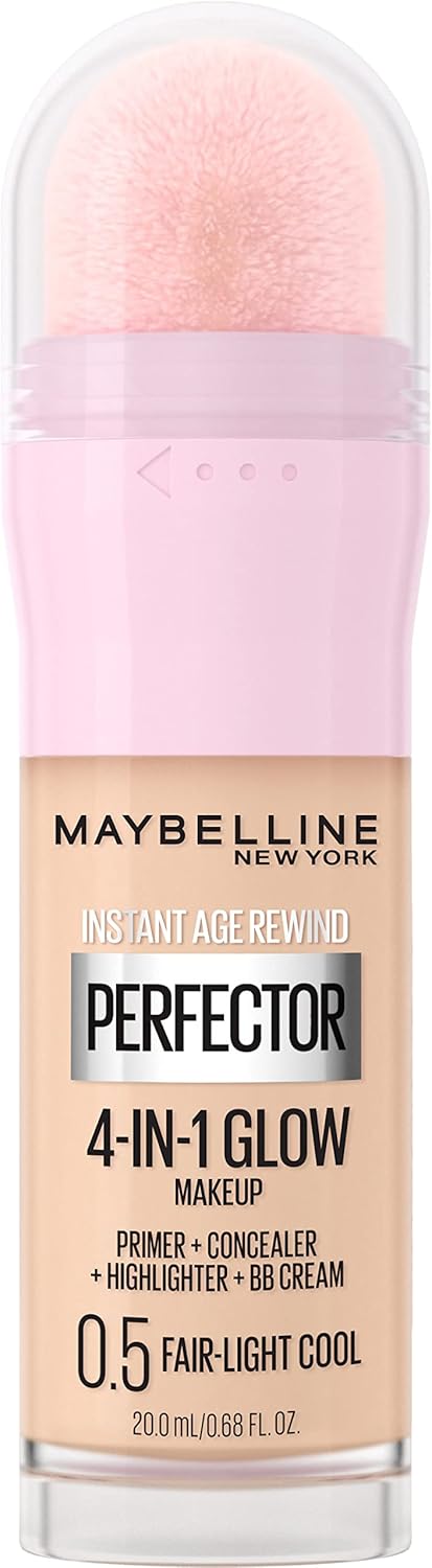 Maybelline New York Instant Age Rewind Instant Perfector 4-In-1 Glow Makeup Fair/Light Cool, 0.68 fl oz