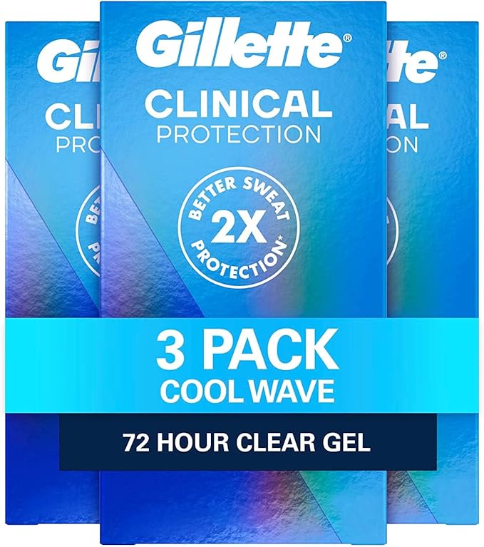Gillette Clinical Strength Clear Gel Antiperspirant and Deodorant, 1.6 oz (Pack of 3)