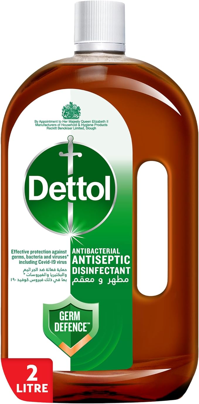Dettol Antiseptic Antibacterial Disinfectant Liquid for Effective Germ Protection & Personal Hygiene, Used in Floor Cleaning, Bathing and Laundry 2L