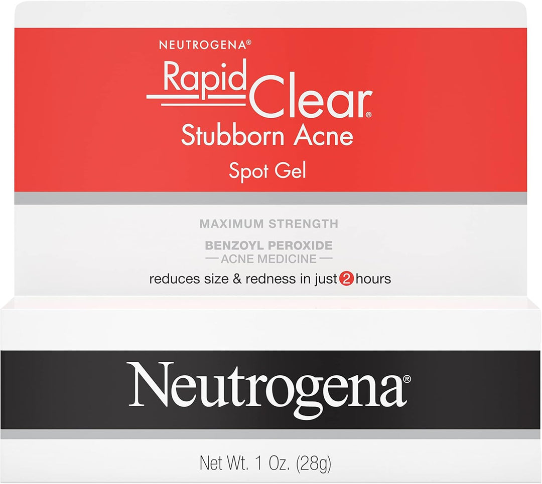 Neutrogena Rapid Clear Stubborn Acne Spot Treatment Gel With Maximum Strength Benzoyl Peroxide Acne Treatment Medicine, Pimple