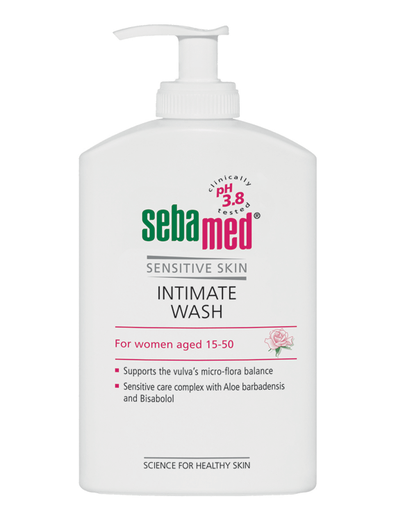 Sebamed Feminine Intimate Wash for Sensitive Skin Ph 3.8, 200ml