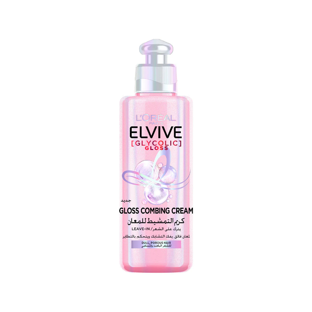 L’Oréal Paris Elvive Glycolic Gloss Leave-in Hair Combing Cream 2%, 200 ml