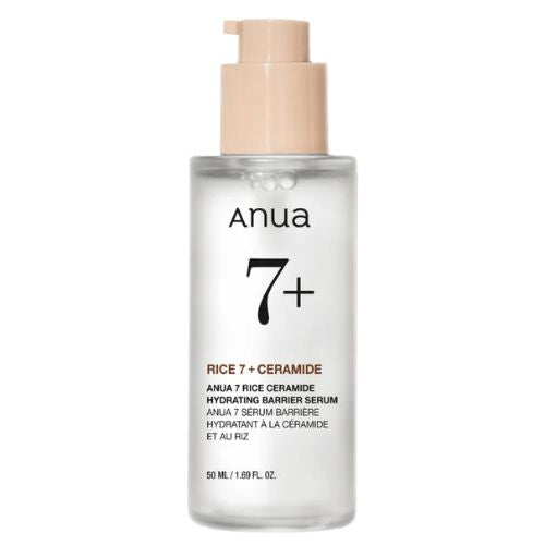 ANUA Rice Ceramide 7 Hydrating Barrier Serum, Brightening, Hydrating Serum for Face, Rice, Hyaluronic Acid, Niacinamide, Fragrance-free, Non comodogenic, Glass Skin, Korean Skin Care, 50ml/1.69fl.oz.