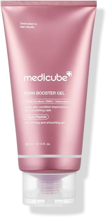Medicube AGE-R PDRN Booster Gel 300 ml - Anti-Ageing Moisturising Gel for Sensitive Skin - Regenerating Face Care with PDRN