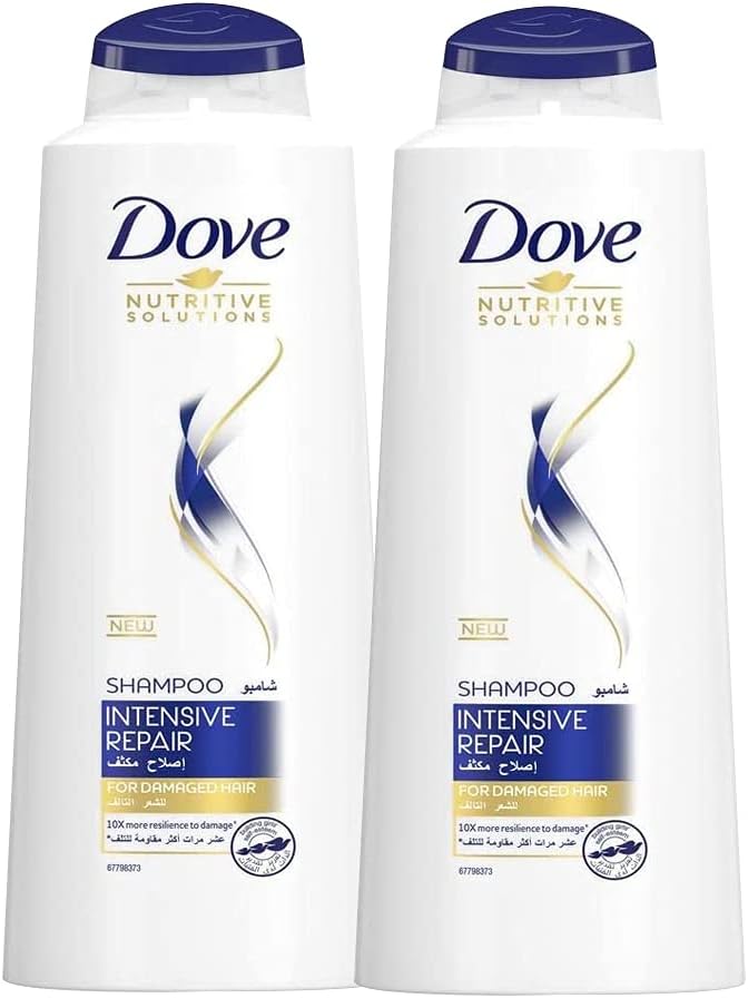 Dove Shampoo for Damaged Hair Intensive Repair, 2 X 400ml