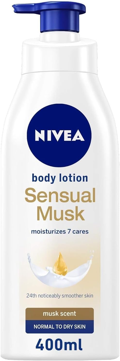 Nivea Body Lotion Sensual Musk, Musk Scent, Normal to Dry Skin, 2x400ml