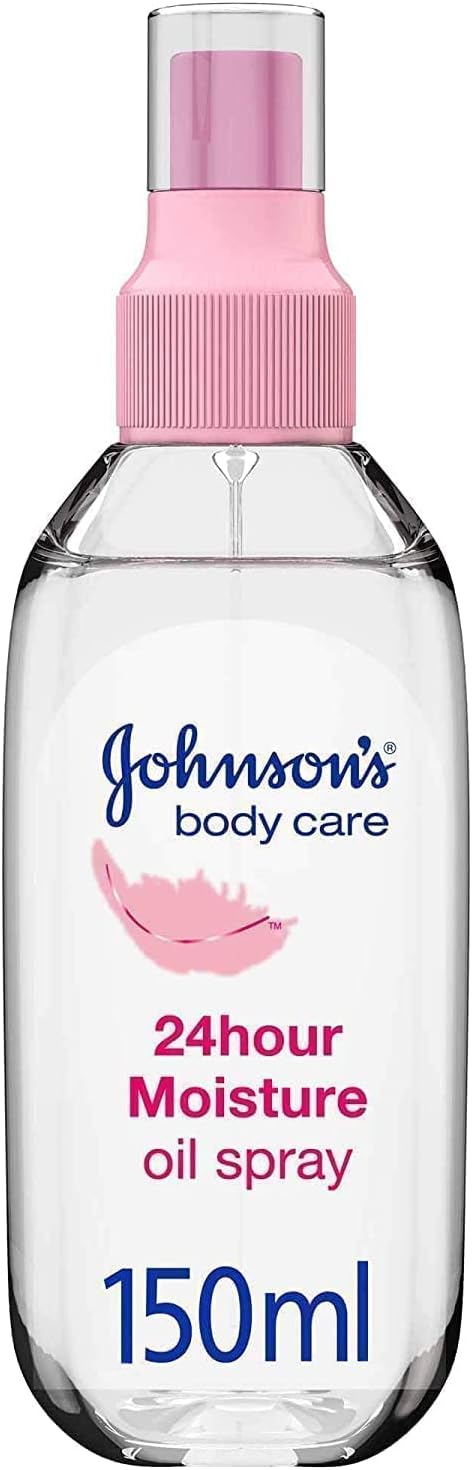 Johnson's Body Oil Spray, 24 HOUR Moisture, 150ml