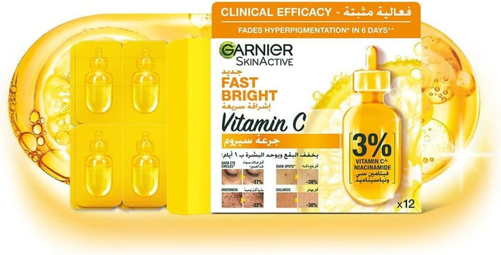 Fast Bright Vitamin C Brightening Ampoules For Dark Circles, Multipack, Hyperpigmentation Ampoules