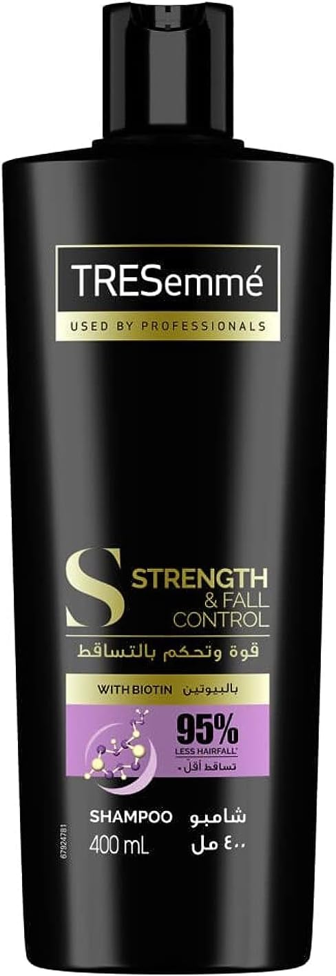 TRESEmmé Strength and Fall Control Shampoo with Biotin for 3X Stronger Hair, 400ml