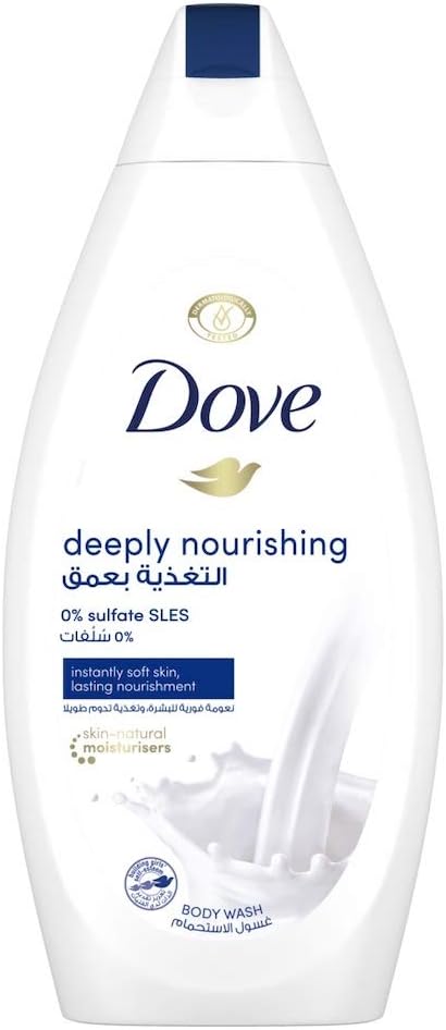 Dove Deeply Nourishing Body Wash, for instant moisturizing, Original, No Sulfates or Parabens, 750ml