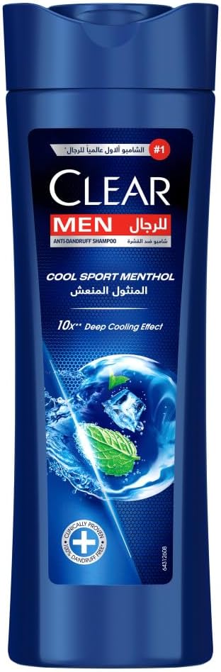 CLEAR shampoo for men, anti-dandruff shampoo, Cool Sport Menthol, 400ml