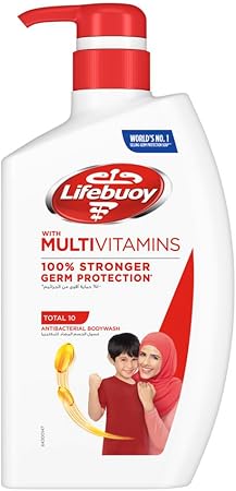 LIFEBUOY Antibacterial Body Wash, Total 10, for 100% stronger germ protection* & hygiene, 500ml / 700ml