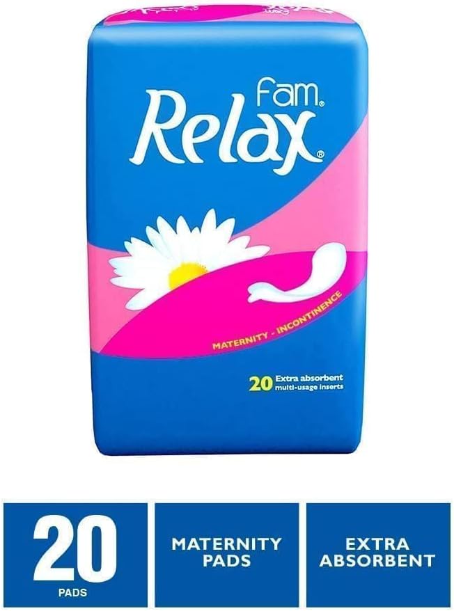Fam Relax Natural Cotton Feel, Maternity Sanitary Pads, 20 Pads