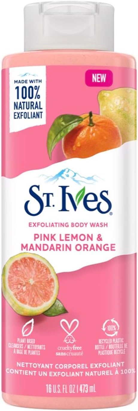 St Ives Hydrating Body Wash Pink Lemon & Mandarin Orange 473ml 16 fl oz