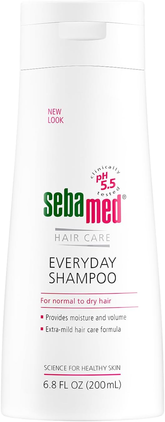 Sebamed Everyday Shampoo For All Hair Types and Sensitive Scalp pH 5.5 for Healthier Looking Hair 6.8 Fluid Ounces (200 Milliliters)