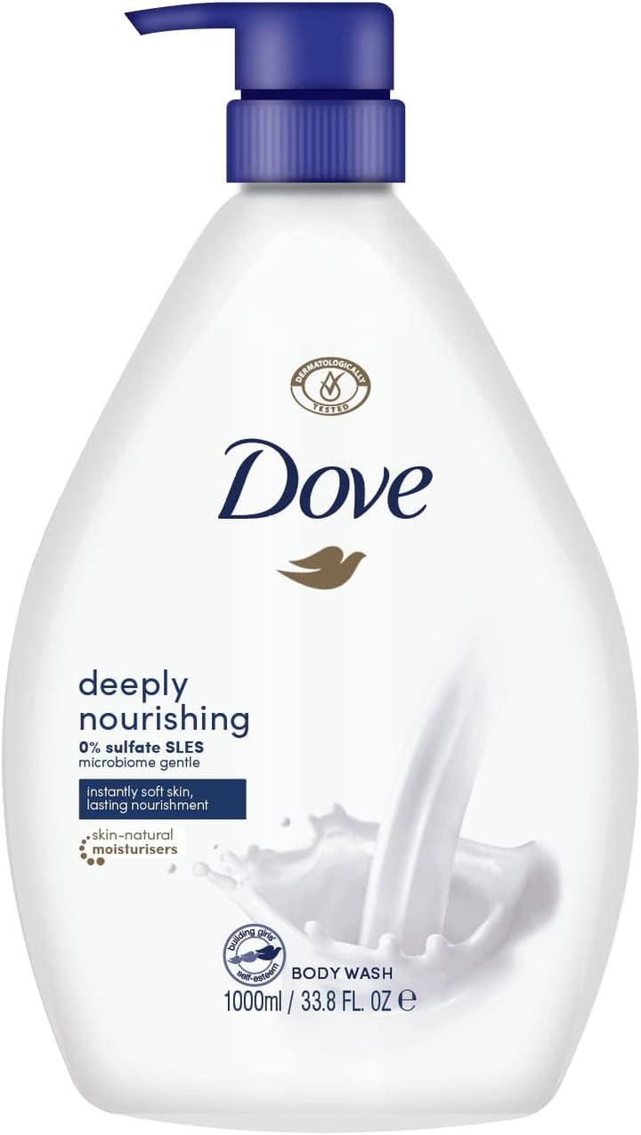 Dove Shower Bath | Moisturizing Body Wash 1000ml | Deeply Nourishing Body Wash | With Integrated Pump