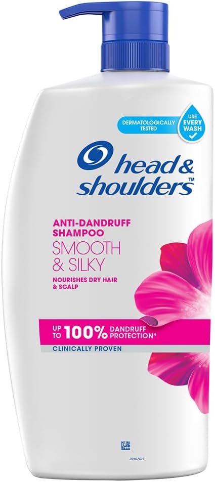 Head & Shoulders Smooth and Silky Anti Dandruff Shampoo, 1L