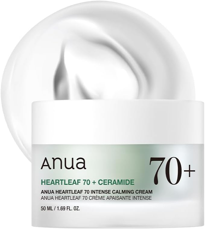 Heartleaf 70 Intense Calming Cream with Ceramide, Panthenol, Heartleaf extract, Korean Skin care - (50ml /1.69Fl. Oz)