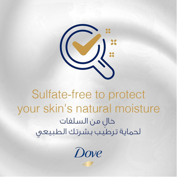 Dove Deeply Nourishing Body Wash, for Instant Moisturising, Original, with No Sulfates or Parabens, 500ml, Pack of 2