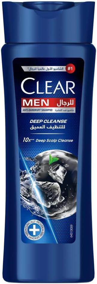 CLEAR Shampoo for men, anti dandruff shampoo, Deep Cleanse, 10x** deep scalp cleanse, 200ml