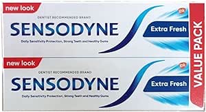 Toothpaste For Sensitive Teeth, Extra Fresh Flavour, 75 Ml, Value Pack Of 2