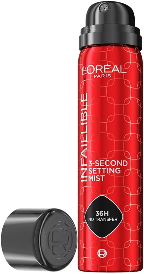 L’Oréal Paris L'Oreal Infallible 3-Second Setting Spray Mist, Clear, 1.76 Fl Oz
