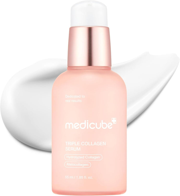 medicube Triple Collagen Serum 1.85 fl.oz - Nourish dull skin with Triple Collagen Complex - A lightweight serum with Niacinamide and Hyaluronic Acid - Korean Skincare