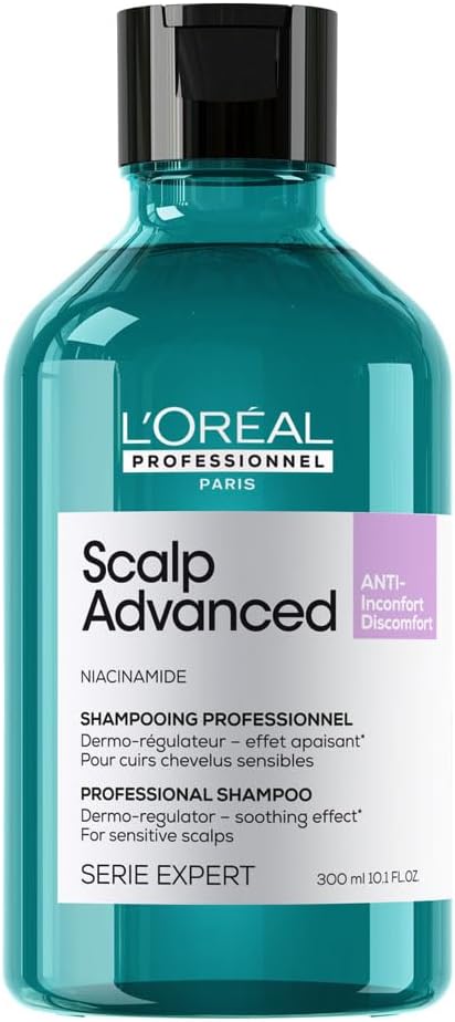 L’Oréal Professionnel | Scalp Advanced Anti-Discomfort Dermo-Regulator Shampoo | For Sensitive Scalps | Enriched with Niacinamide | Soothing and Calming Action | SERIE EXPERT | 300ml