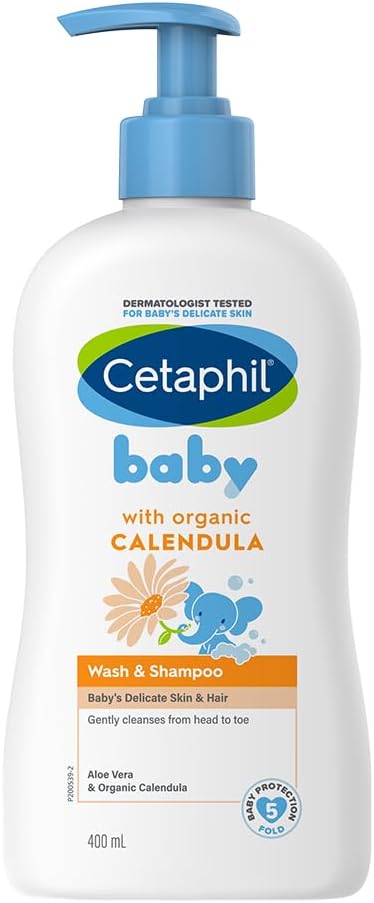 CetaPhil Baby Wash & Shampoo with Organic Calendula 400 ml