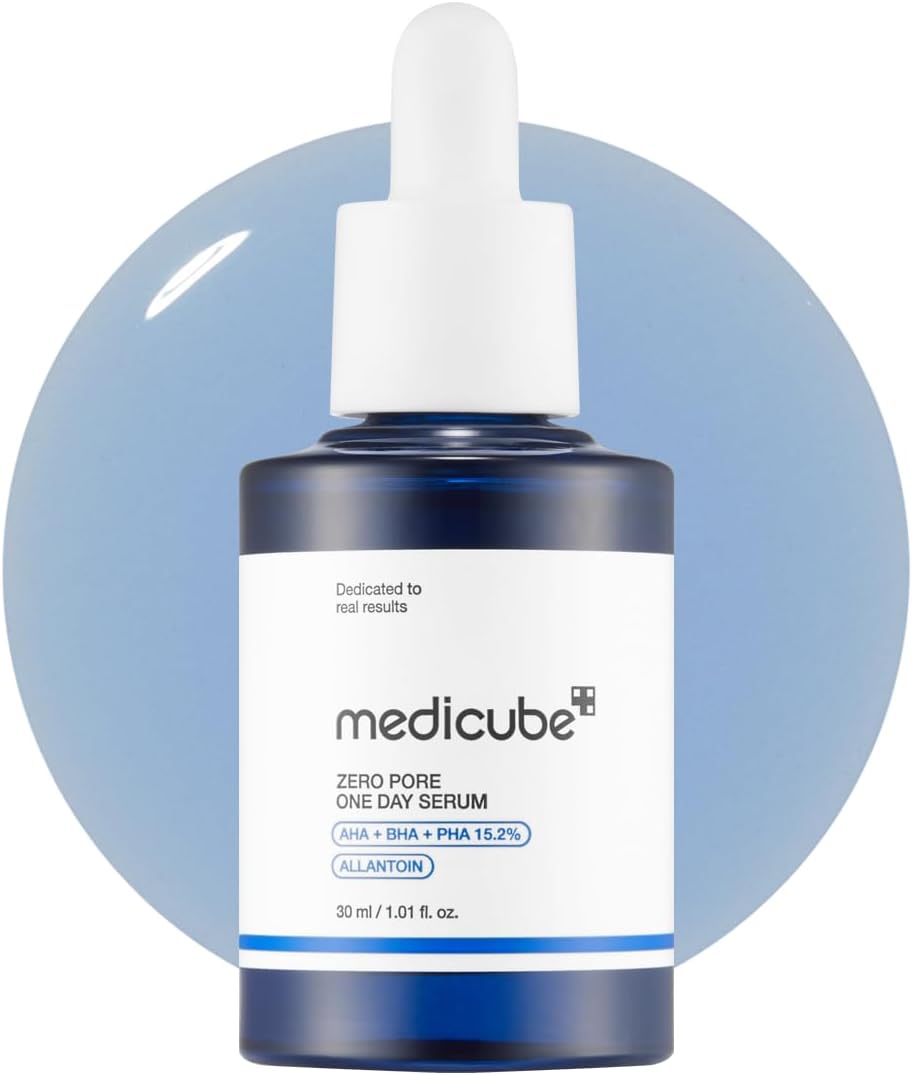 medicube Zero Pore One-Day Serum 1.01 fl.oz - Overnight Resurfacing Serum with Pore Tightening Complex - 15.2% AHA+BHA+PHA & 2% Niacinamide - 10.8% reduction in pore appearance after one day of use