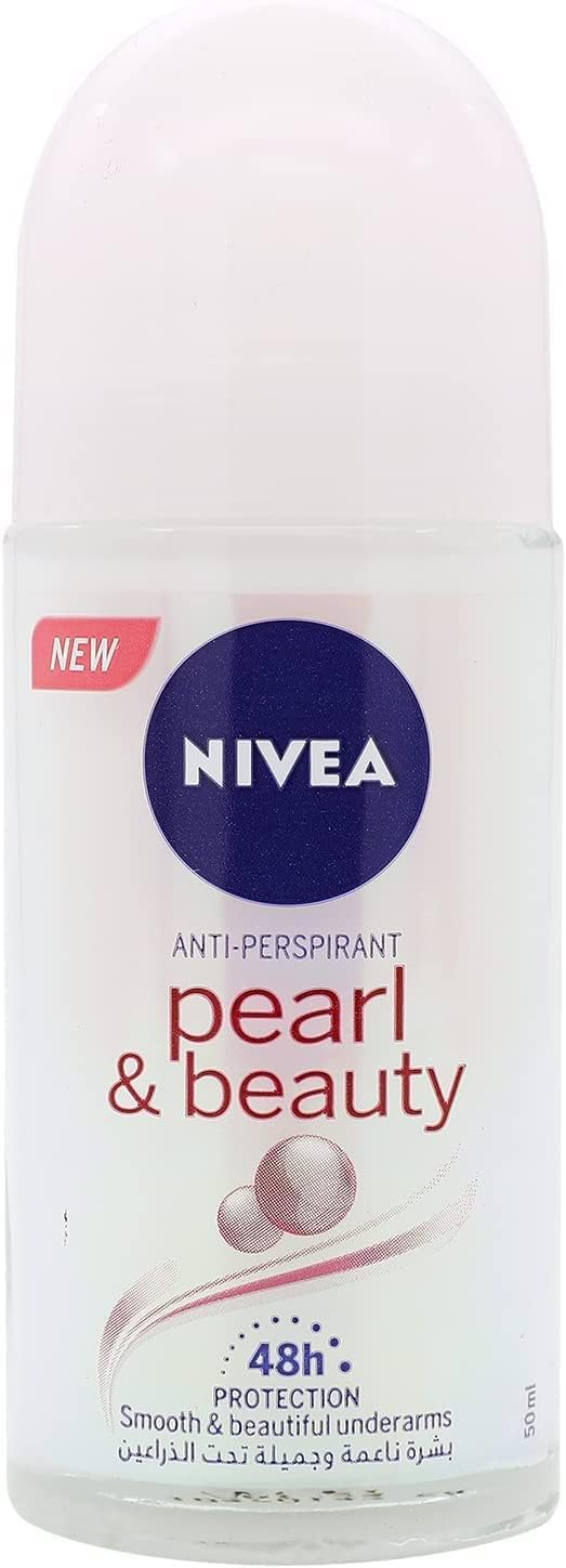 Nivea Antiperspirant Roll-on for Women, Pearl & Beauty Pearl Extracts, 50ml