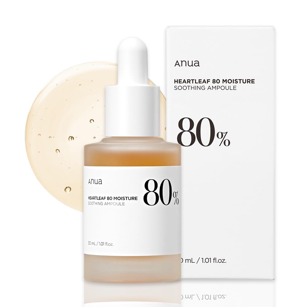 Anua Heartleaf 80% Soothing Ampoule 30ml / 1.01 fl.oz. I non-greasy, highly concentrated skin calm serum hydrating