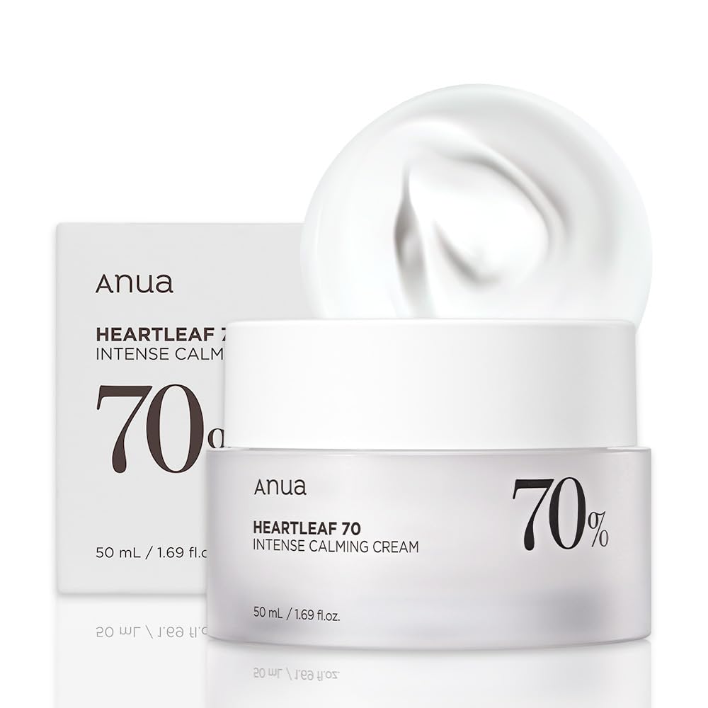Heartleaf 70 Intense Calming Cream with Ceramide, Panthenol, Heartleaf extract, Korean Skin care - (50ml /1.69Fl. Oz)