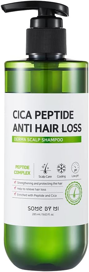 Some By Mi CICA Peptide Anti-Hairloss Shampoo | 285ml | For Strengthening & Protecting The Hair | Help To Relieve Hair Loss | Enriched With Peptide & Cica