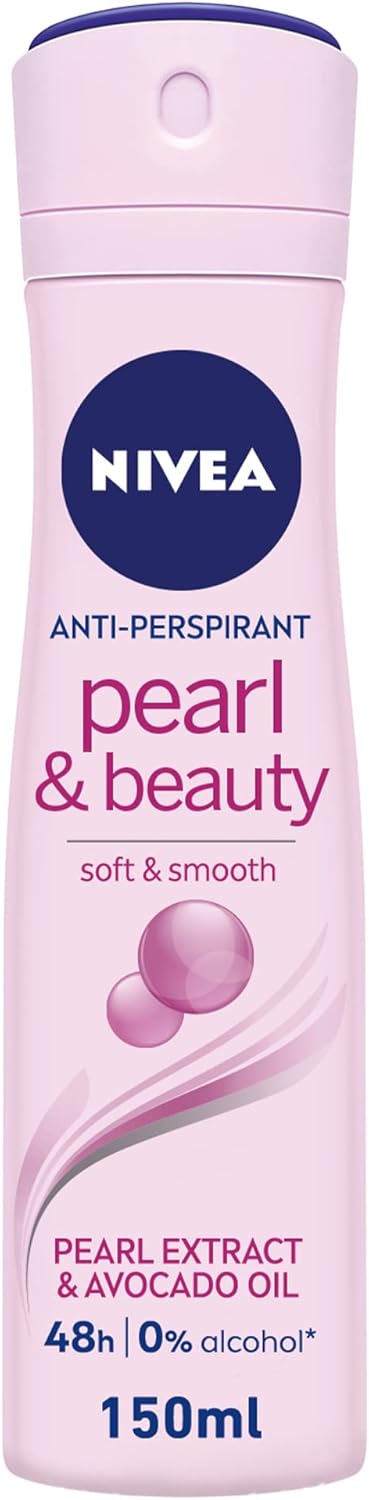 Nivea Antiperspirant Roll-on for Women, Pearl & Beauty Pearl Extracts, 150ml