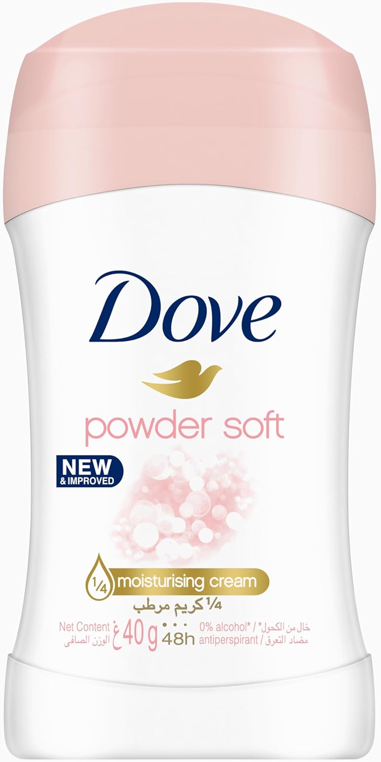 Dove Antiperspirant Deodorant Stick, Powder Soft, 40g