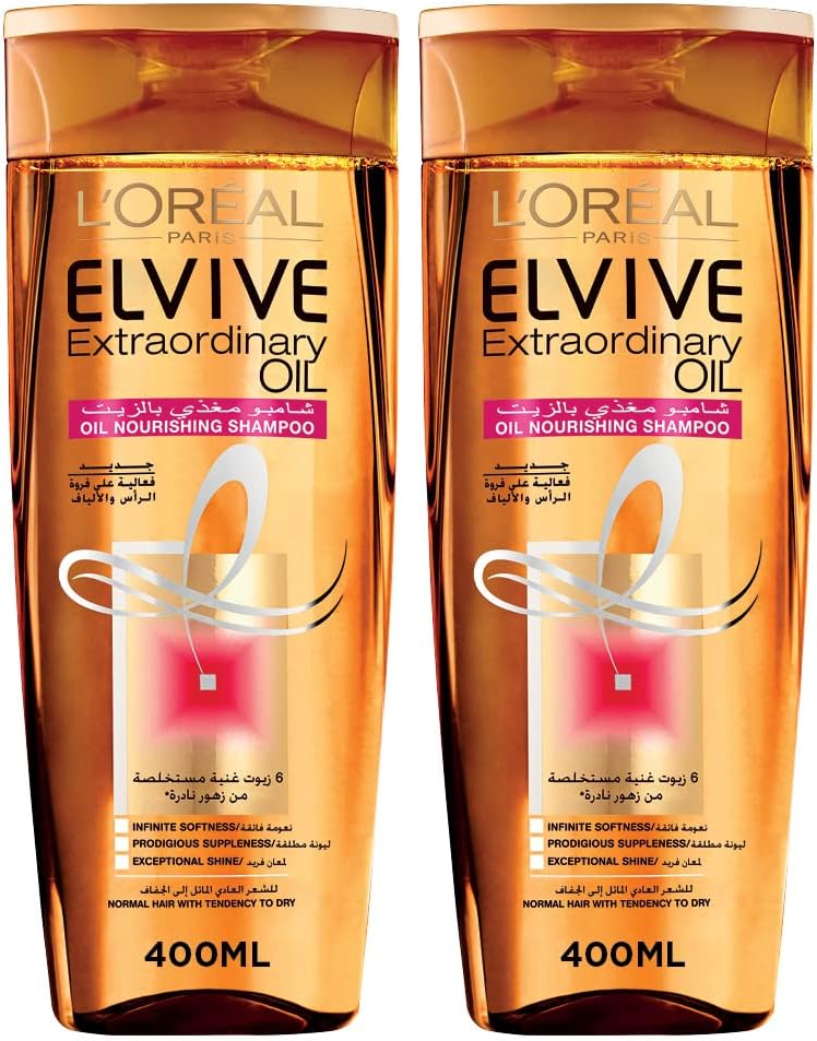 L’Oréal Paris Elvive Extraordinary Oil Shampoo 400ml Twin Pack