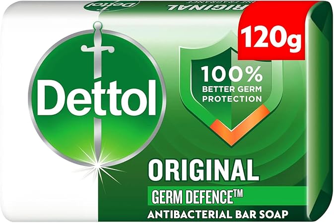 Dettol Original Anti-Bacterial Bathing Soap Bar for effective Germ Protection & Personal Hygiene, Protects against 100 illness causing germs, Pine Fragrance