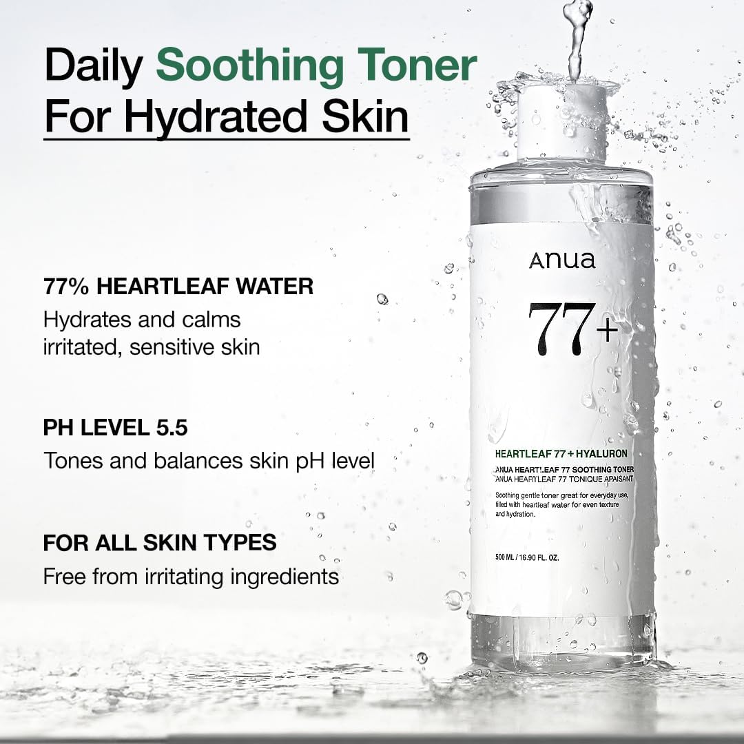 Heartleaf 77 Soothing Toner I pH 5.5 Trouble Care, Calming Skin, Refreshing, Hydrating, Purifying, Cruelty Free, Vegan,(250ml / 8.45 fl.oz.)