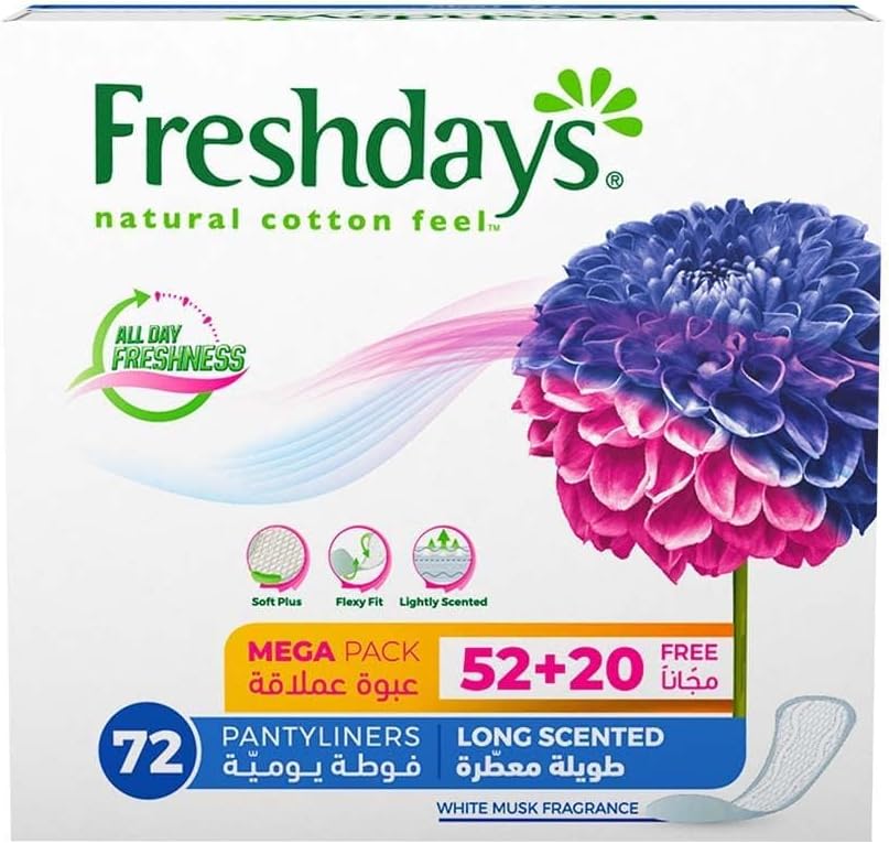 Freshdays Daily liners Long Scented 72 pads