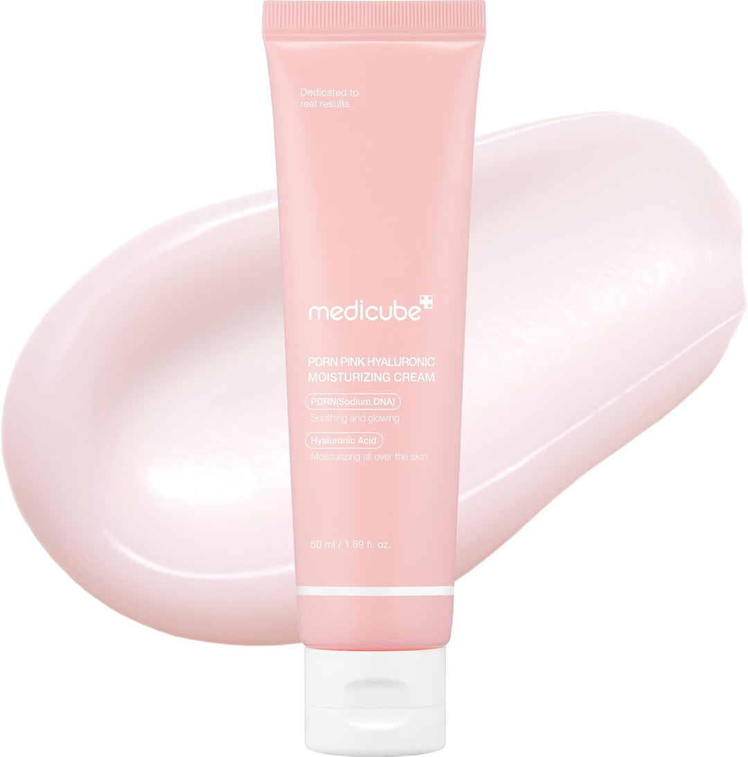 medicube Salmon DNA PDRN Pink Hyaluronic Moisturizing Cream, Pink Soothing Cream, Hyaluronic acid, Niacinamide, Hydrating & Firming, Uneven Skin Tone, Pore Care, Korean Skincare | (50ml/ 1.69 fl.oz.)