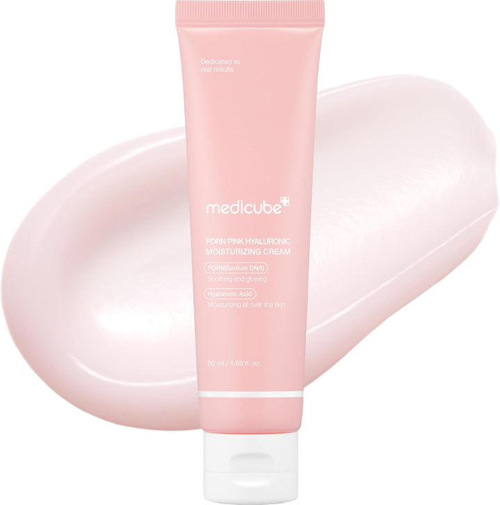 medicube Salmon DNA PDRN Pink Hyaluronic Moisturizing Cream, Pink Soothing Cream, Hyaluronic acid, Niacinamide, Hydrating & Firming, Uneven Skin Tone, Pore Care, Korean Skincare | (50ml/ 1.69 fl.oz.)